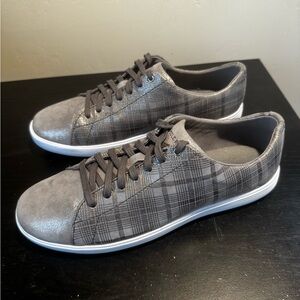 Cole Haan Grand Crosscourt Sneakers in Magnet Pixie Suede Metallic